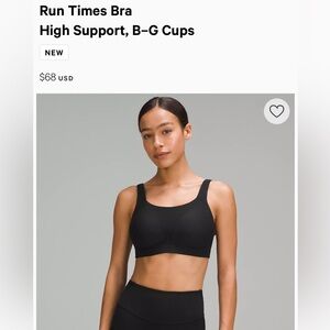 Lululemon run times bra high impact 36E or 36DDD